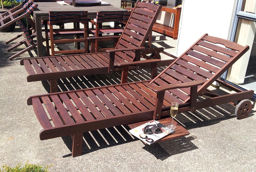 Don also restores outdoor wooden furniture